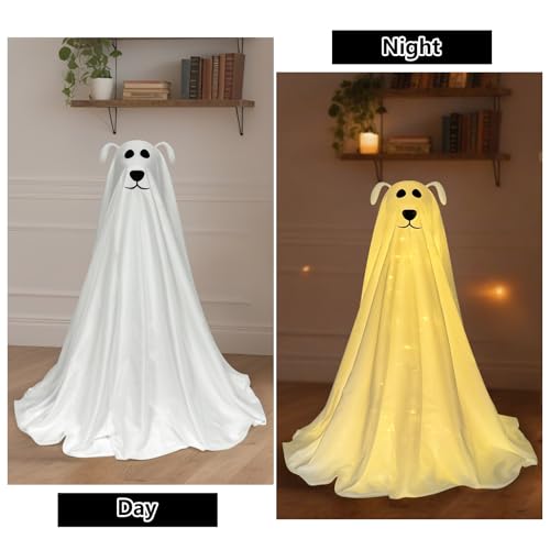 2.5ft Light Up Halloween Ghost Dog Decor - 3D Pop-Up Yard Display