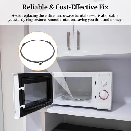 7-Inch Microwave Turntable Ring Replacement with 3 Smooth Rollers