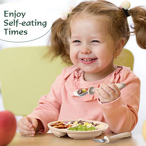 Toddler Utensils 6-Piece Kids Silverware Set with Silicone Handle