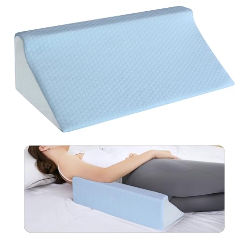 Memory Foam Wedge Pillow for Side Sleepers | Back & Leg Support