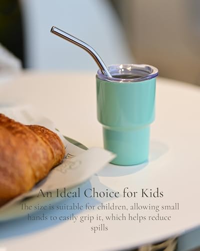 UIRZOTN 24 Pack Mini 3oz Stainless Steel Tumbler Shot Glass with Lid & Straw - Insulated & Customizable