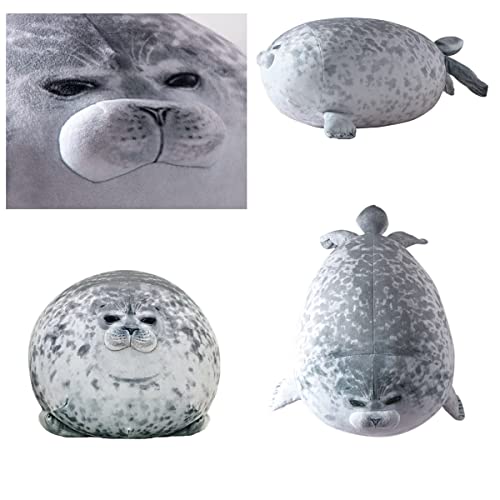 24-Inch Chubby Seal Plush Pillow - Soft Stuffed Animal Toy for Kids