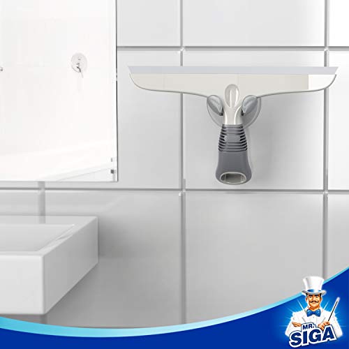 10-Inch Silicone Shower Squeegee for Glass Doors with Suction Hook