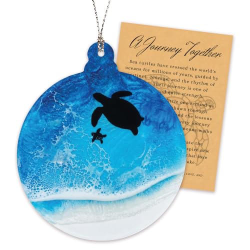 Kingduhu Turtle Ornament - Two Sea Turtles Décor Gift for Women, Coastal Christmas 2026 (Variation: Turtle Ornament)