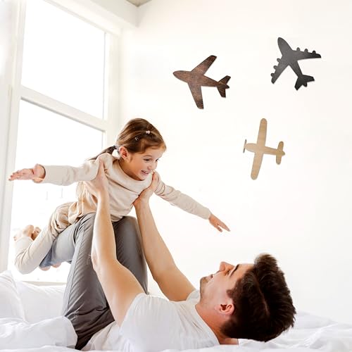 Airplane Wall Decor Set for Kids Room, Nursery Adventure Theme Wall Art
