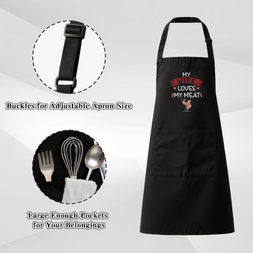 Funny Aprons for Parents, Grandparents & Husband - Cooking & Grilling Apron - Cute Apron