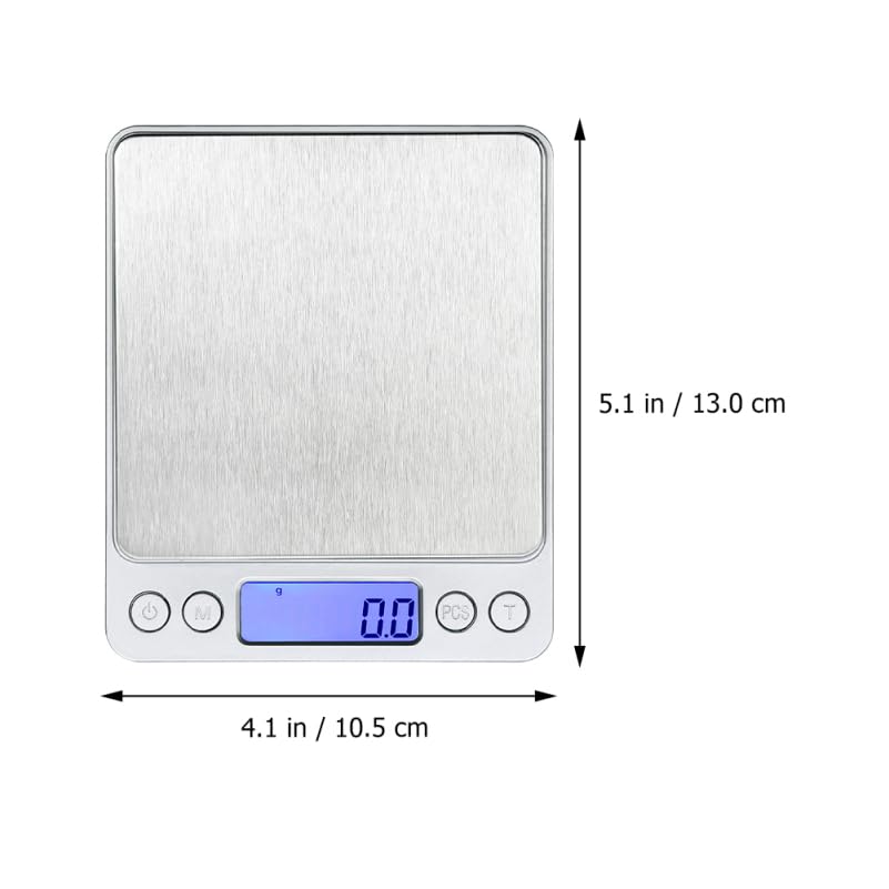 Skiennix High Precision Digital Kitchen Scale - Large LCD Display, Portable 5.11"x4.13"x0.59" for Baking & Cooking