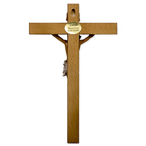 7-Inch Hand-Painted Wood Crucifix with Body of Christ