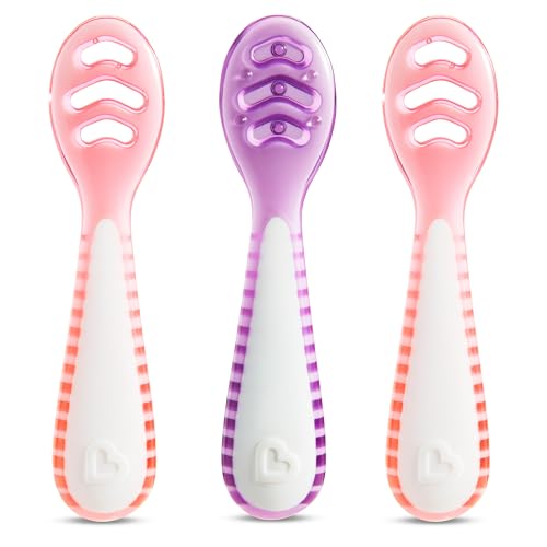 Silicone Baby Training Spoons for Self Feeding and Weaning 3-Pack