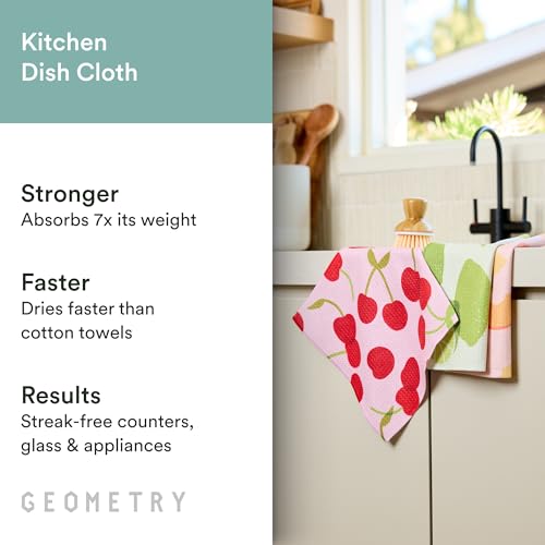 Microfiber Kitchen Dish Towels, Ultra-Absorbent Quick-Dry Cloths, 3-Piece Set