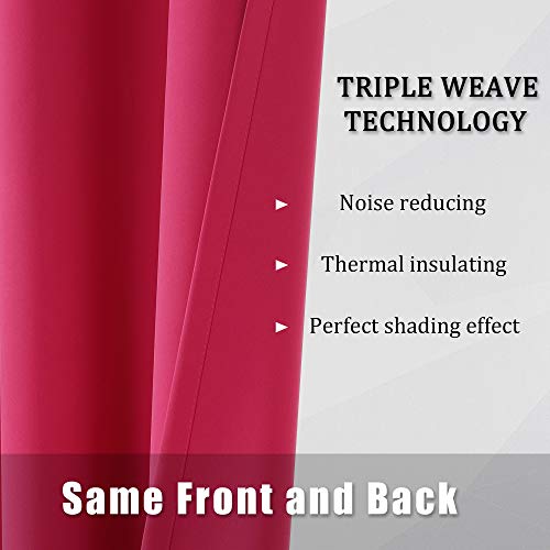 84-Inch Fuchsia Pink Room Darkening Curtains - 2 Panels