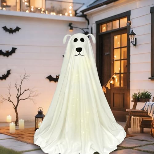 2.5ft Light Up Halloween Ghost Dog Decor - 3D Pop-Up Yard Display