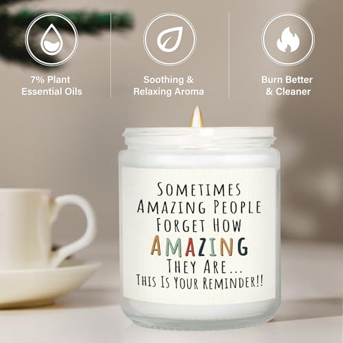 "You're Amazing" Lavender Scented Candle - Inspirational Gift for Women