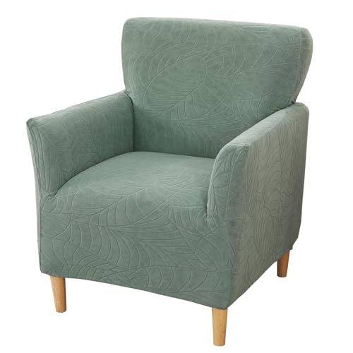 Stretch Jacquard Armchair Slipcover - Soft & Pets Friendly, Green