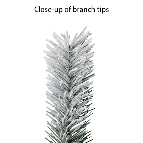 Set of 2 5ft Pre-Lit Flocked Western Spruce Christmas Trees, 169 Tips, 70 Lights