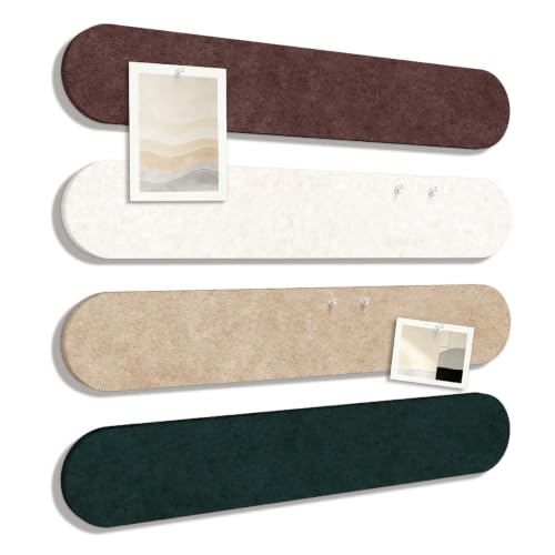 Felt Bulletin Board Strips 4-Pack, 24x16 Inch Wall Pin Board with Pins