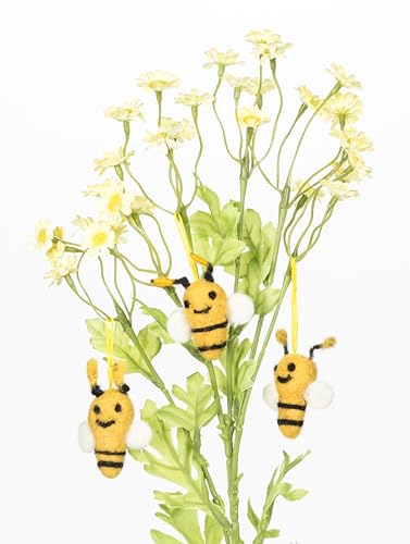 Mini Queen Bee Ornament - Handcrafted Sheep Wool Holiday Decor