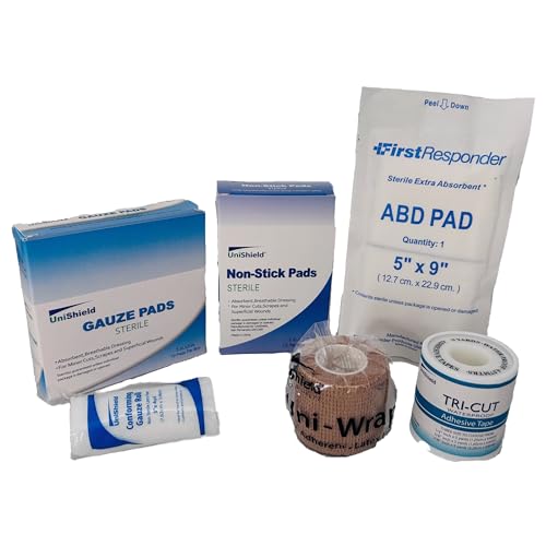 4-Shelf Metal First Aid Cabinet, OSHA Class B Wall Mount Medical Storage