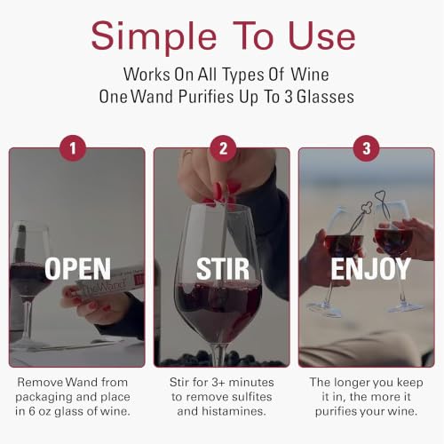 Wine Purifier Wands - Histamine & Sulfite Remover Filters (8-Pack)
