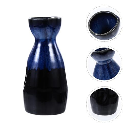 Porcelain Sake Carafe - Handcrafted Japanese Blue Ceramic Bottle for Hot & Cold Drinks