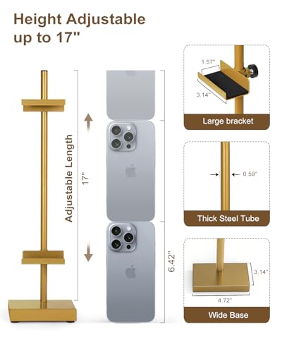 Adjustable 17-Inch Metal Tabletop Easel Stand for Pictures and Art