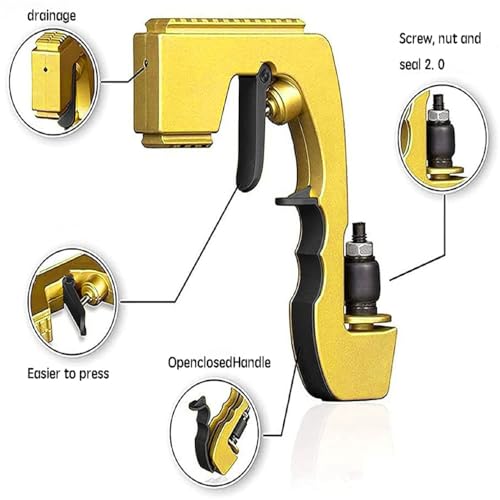 UPOFI Gold Champagne Gun for Parties - Reusable Plastic Beer & Sprayer with Adjustable Stopper