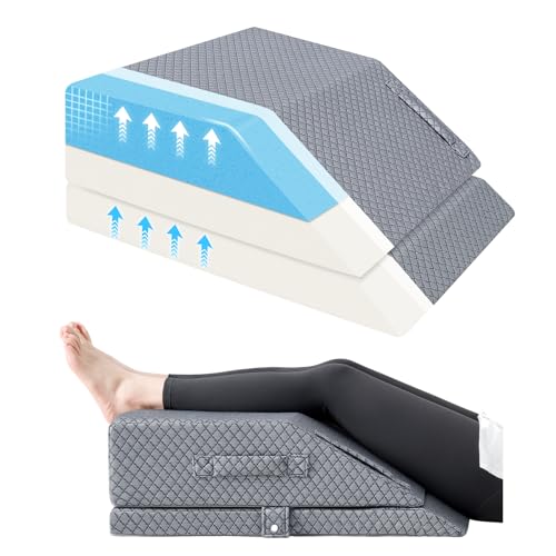 Height Adjustable Memory Foam Wedge Leg Pillow for Elevation