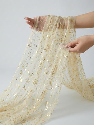 10 FT Gold Glitter Table Runner for Christmas Holiday & Special Events