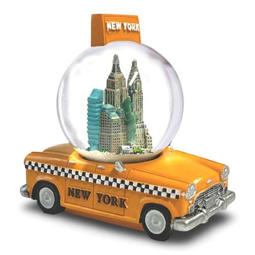 NYC Taxi Snow Globe - 2.5 Inch Mini New York City Souvenir