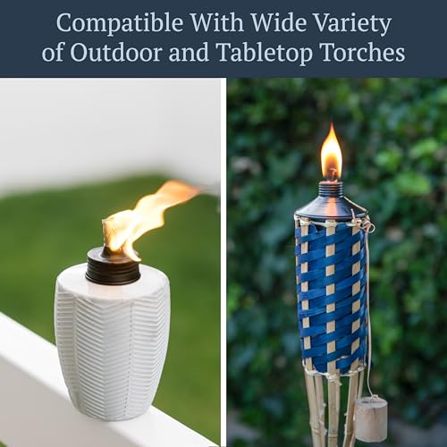 Fiberglass Tiki Torch Wicks - 1/2 x 7.5 Inch Replacement Wicks, Set of 16