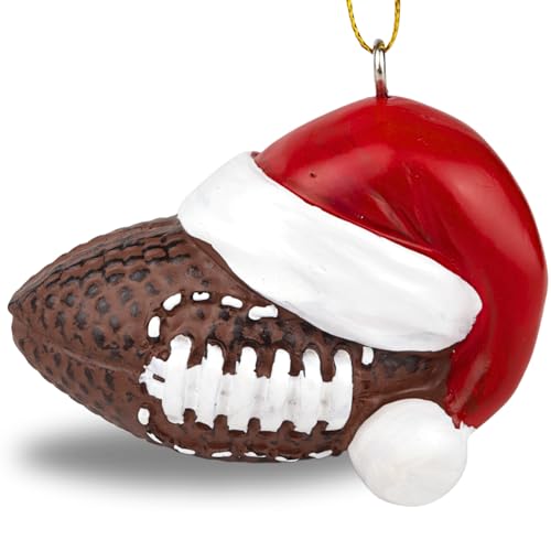 Needzo Football Christmas Ornament - Sports Holiday Decor, 2.5 Inch