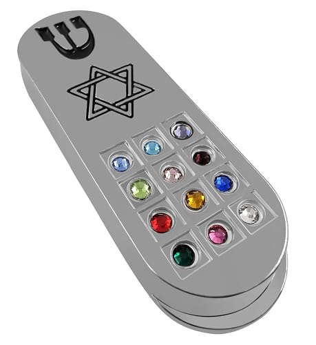 Car Mezuzah with Travelers Prayer Scroll and Hoshen Stones