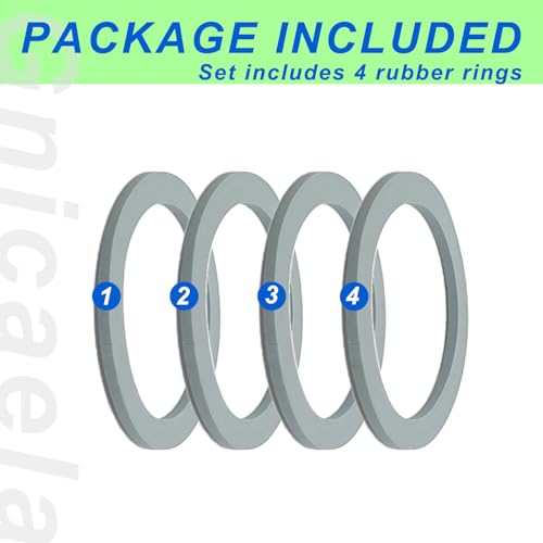 Rubber Blender Gasket Replacement Rings - 4 Pack, 2.59-inch Diameter