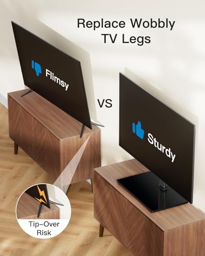 Universal Tabletop TV Stand Legs for 32-70 Inch TVs, Height Adjustable Base