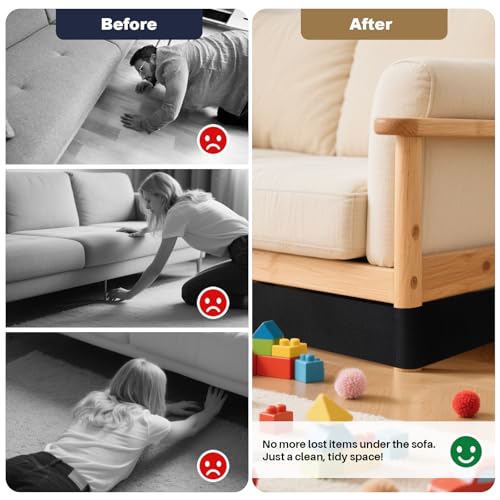 Under Couch Toy Blocker for Pets & Kids - 3" x 123" Furniture Gap Guard