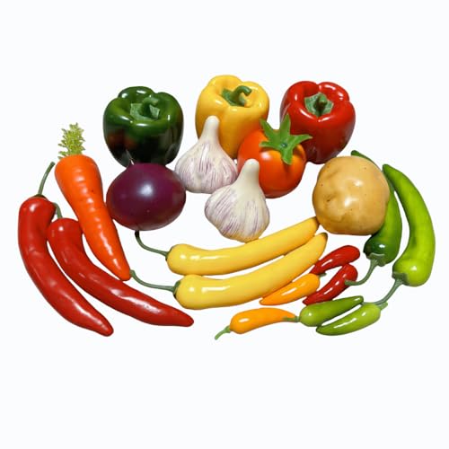22pcs Realistic Artificial Vegetable Set for Home Kitchen Decor