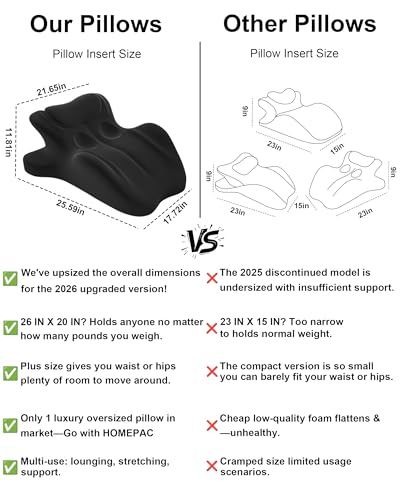 Ergonomic Memory Foam Couples Pillow - 27° Wedge for Support