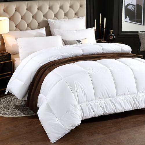 Queen Size Comforter Duvet Insert - Soft Microfiber, Breathable & Machine Washable