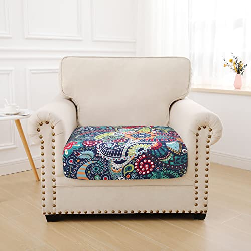 Stretch Floral Couch Cushion Cover - Washable Sofa Slipcover (Small)