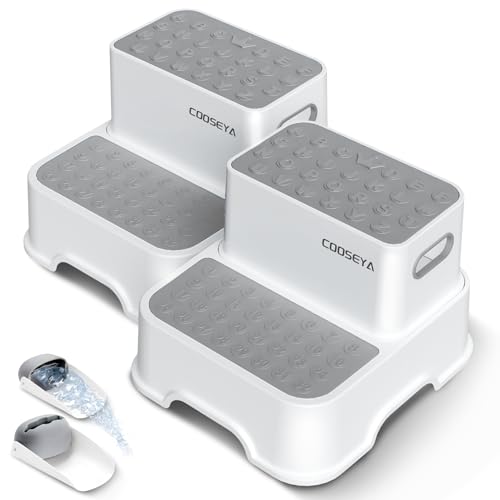 2-Pack Toddler Step Stool for Bathroom Sink & Potty Training