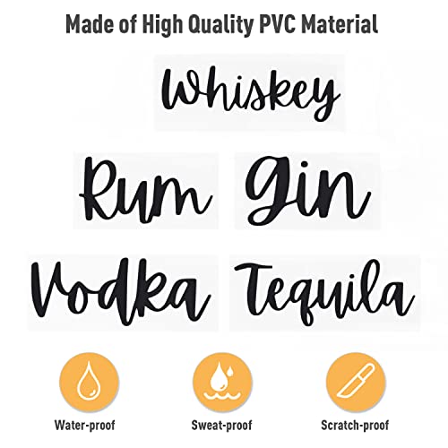 3 Sets Black Vinyl Label Stickers for Bartesian Cocktail Machine Bottles