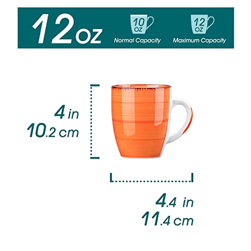 Vancasso Bonita 12oz Multicolor Ceramic Coffee Mug Set - Hot Drinks, Tea & Cocoa