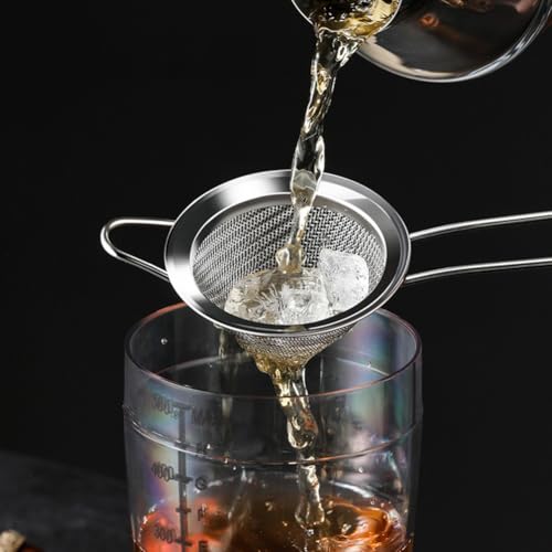 Stainless Steel Cocktail & Tea Strainer Set of 2 - Fine Mesh Bar Strainers for Drinks and Kitchen Use
