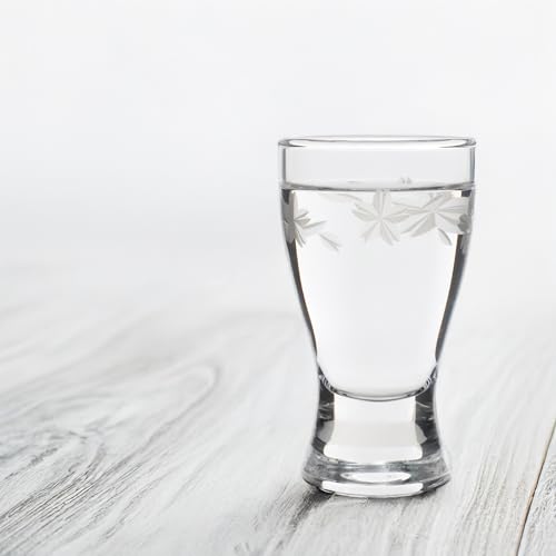 Toyo Sasaki 2.5 Fl oz Sake Glass Sakura Pattern - Cold Sake Ochoko, Dishwasher Safe
