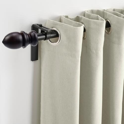 Wooden Curtain Rod Finials, 1.5-Inch Screw-On End Caps, 2-Pack