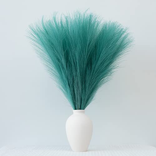 18-inch Faux Pampas Grass Decor, 6 Stems Fluffy Silk Artificial Floral