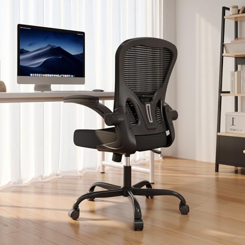 Ergonomic High Back Mesh Office Chair with Flip-Up Armrests & Lumbar Support