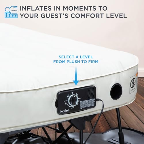 Queen Inflatable Air Mattress with Frame & Built-in Pump