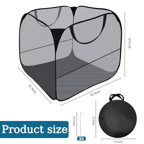 Pop-Up Pool Toy Storage Bin, Large Mesh Organizer with Side Pockets