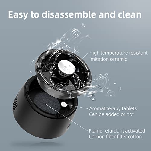 Smokeless Ashtray with Air Purifier and Aromatherapy, Rechargeable USB